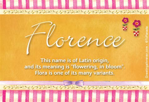 How do you spell florence